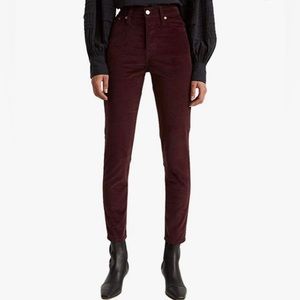Levi's Women's Wedgie Skinny Jeans Malbec Moleskin Corduroy 27